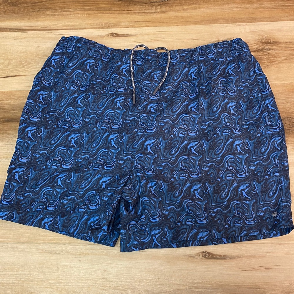 Mack Weldon Shorts Mens XXL Blue Lined Performance Drawstring
